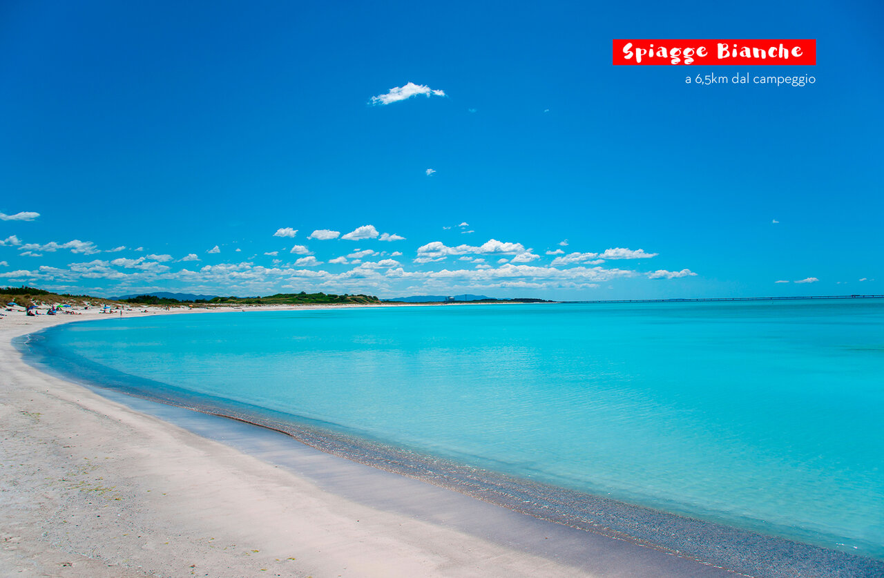 Spiagge Bianche, magnifique plage de sable blanc et eau turquoise � Rosignano Marittimo.