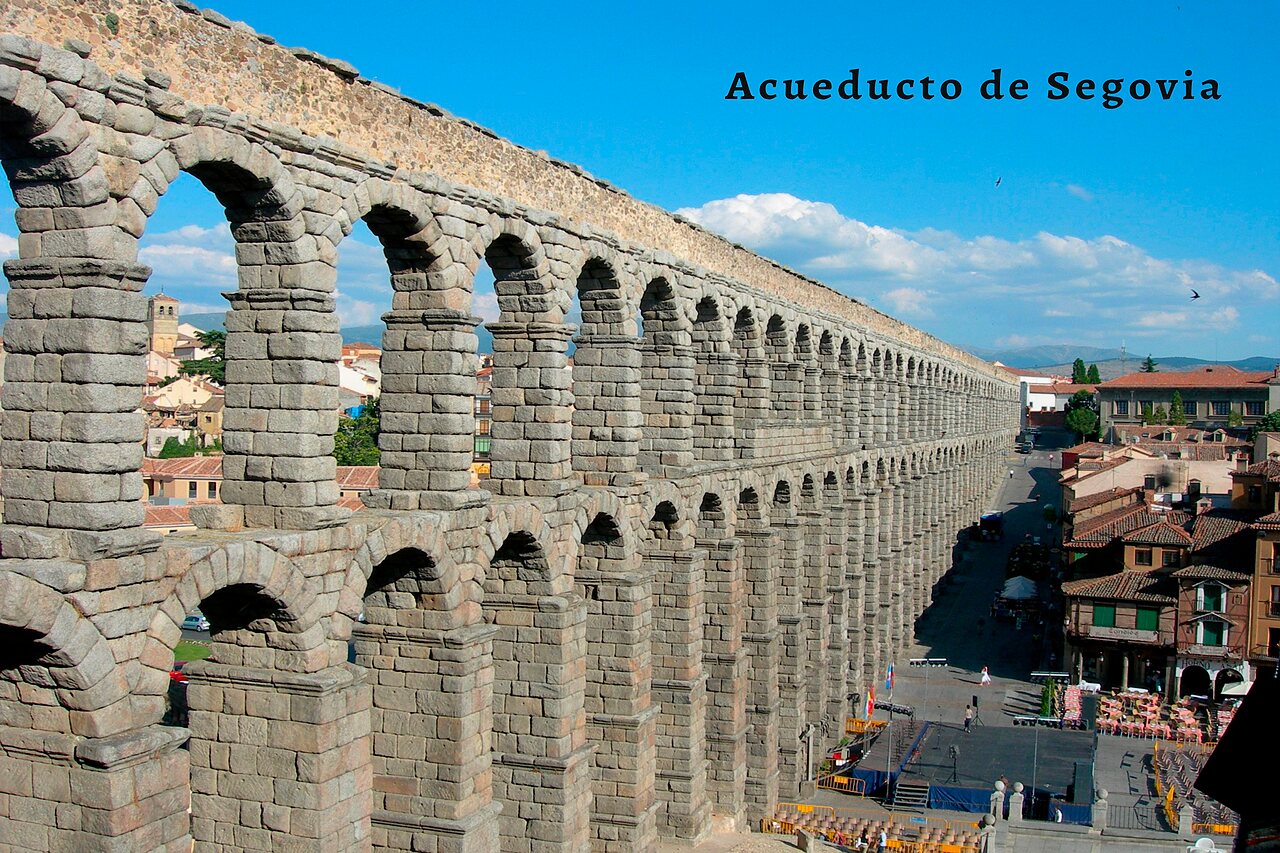 Aqueduc romain de S�govie, monument historique � visiter pr�s de Valdemaqueda (Madrid).