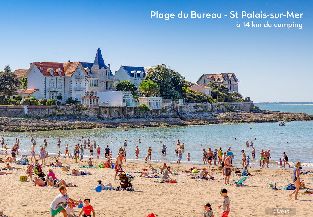 Plage du Bureau anim�e � Saint-Palais-sur-Mer, Charente-Maritime, lieu touristique proche.