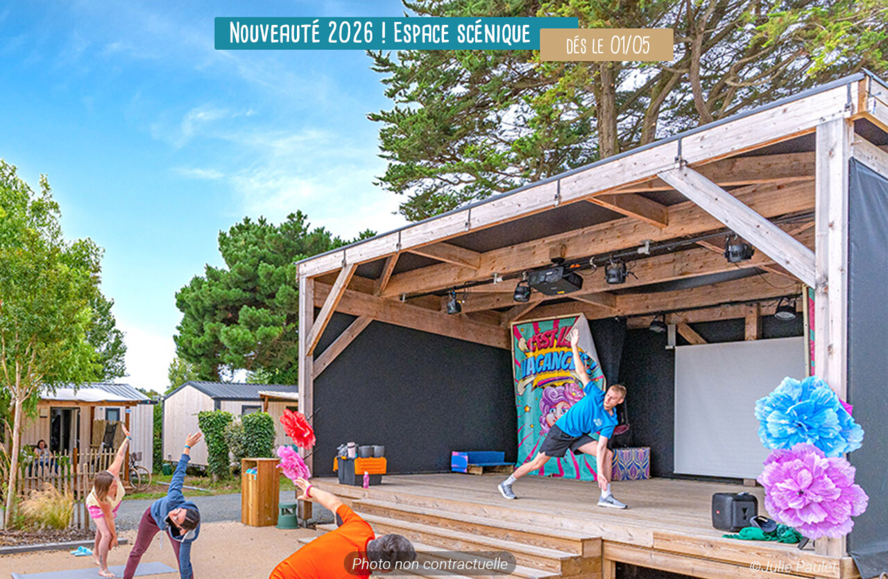 Espace sc�nique, fitness au camping VAGUES OCEANES Coq Hardi � Cassy-Lanton (33).