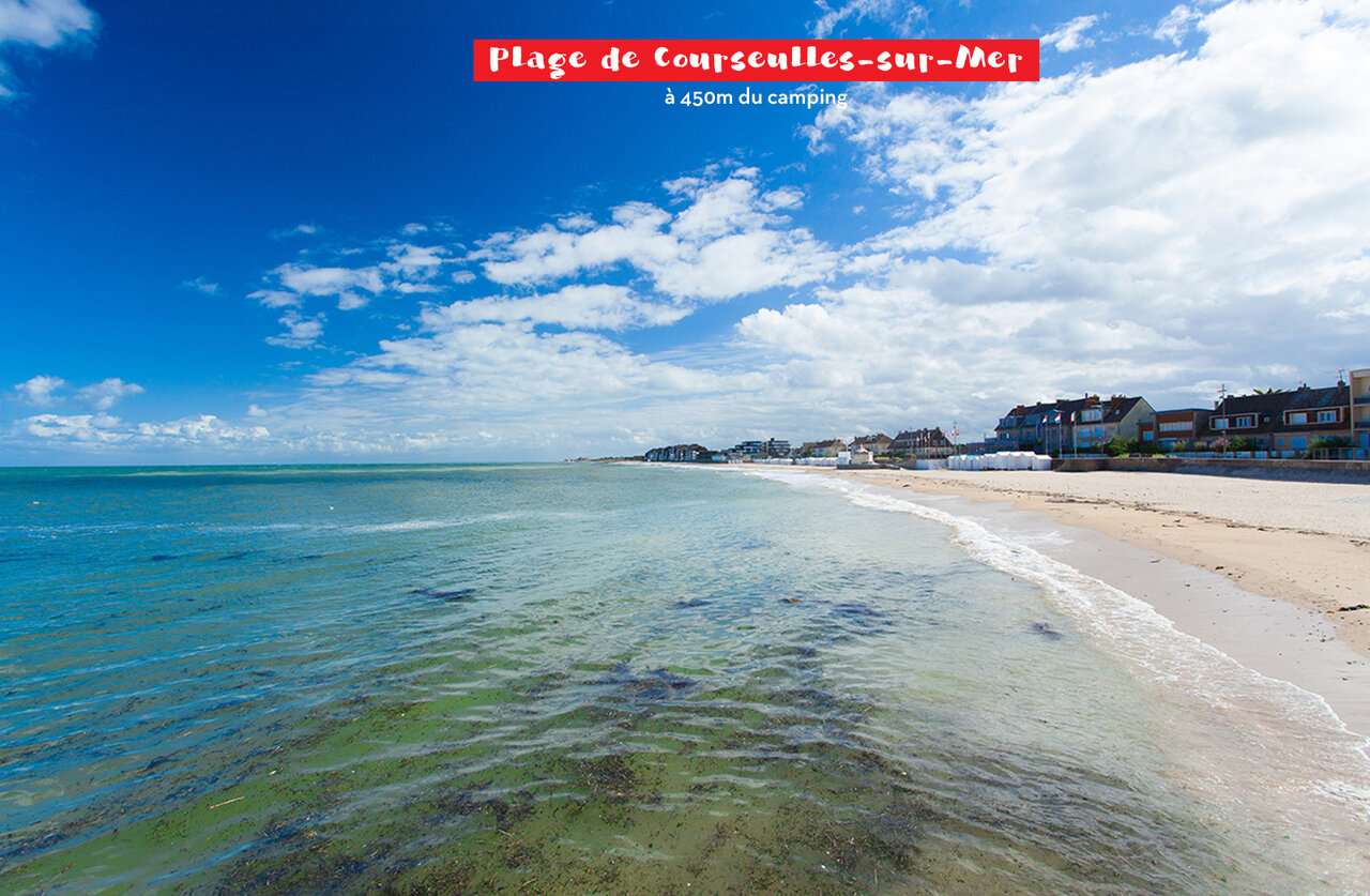 Plage de Courseulles-sur-Mer, destination touristique � visiter pr�s du camping.