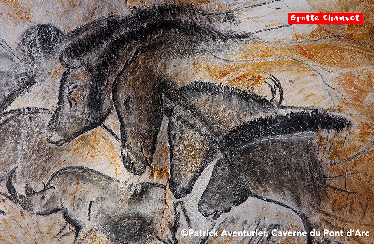 Peintures rupestres de la Grotte Chauvet, site pr�historique majeur en Ard�che.