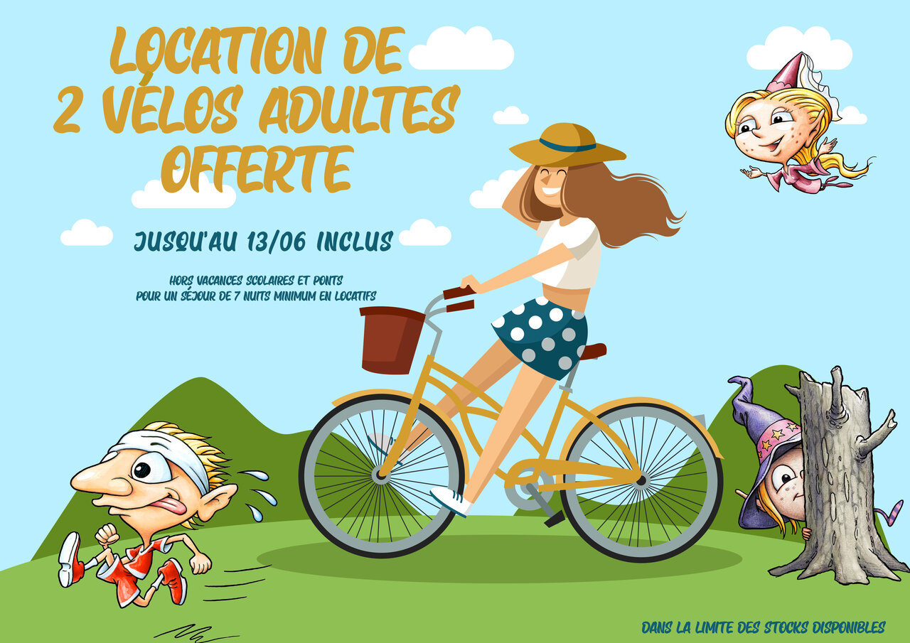 Offre location 2 v�los adultes gratuite au camping CAPFUN Mer � Labenne-Oc�an (40).