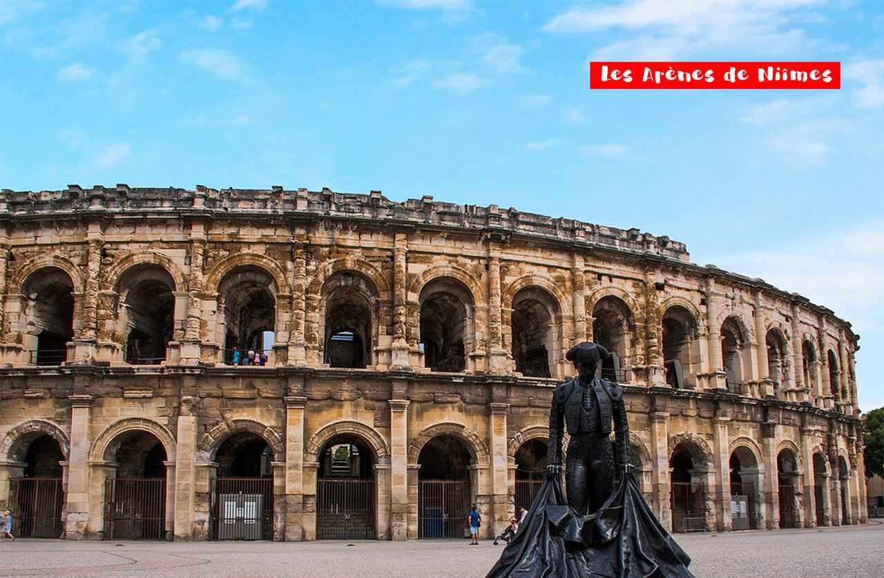 Ar�nes romaines de N�mes, monument historique � visiter en Occitanie.