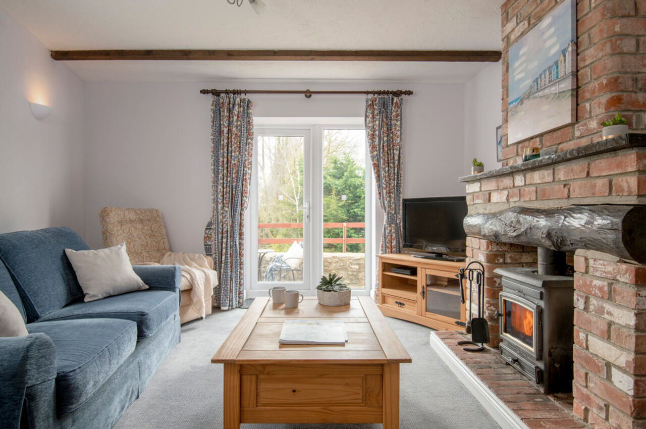 Salon confortable Mobil-home au camping CAPFUN UK Otter Falls � Upottery Nr Honiton.