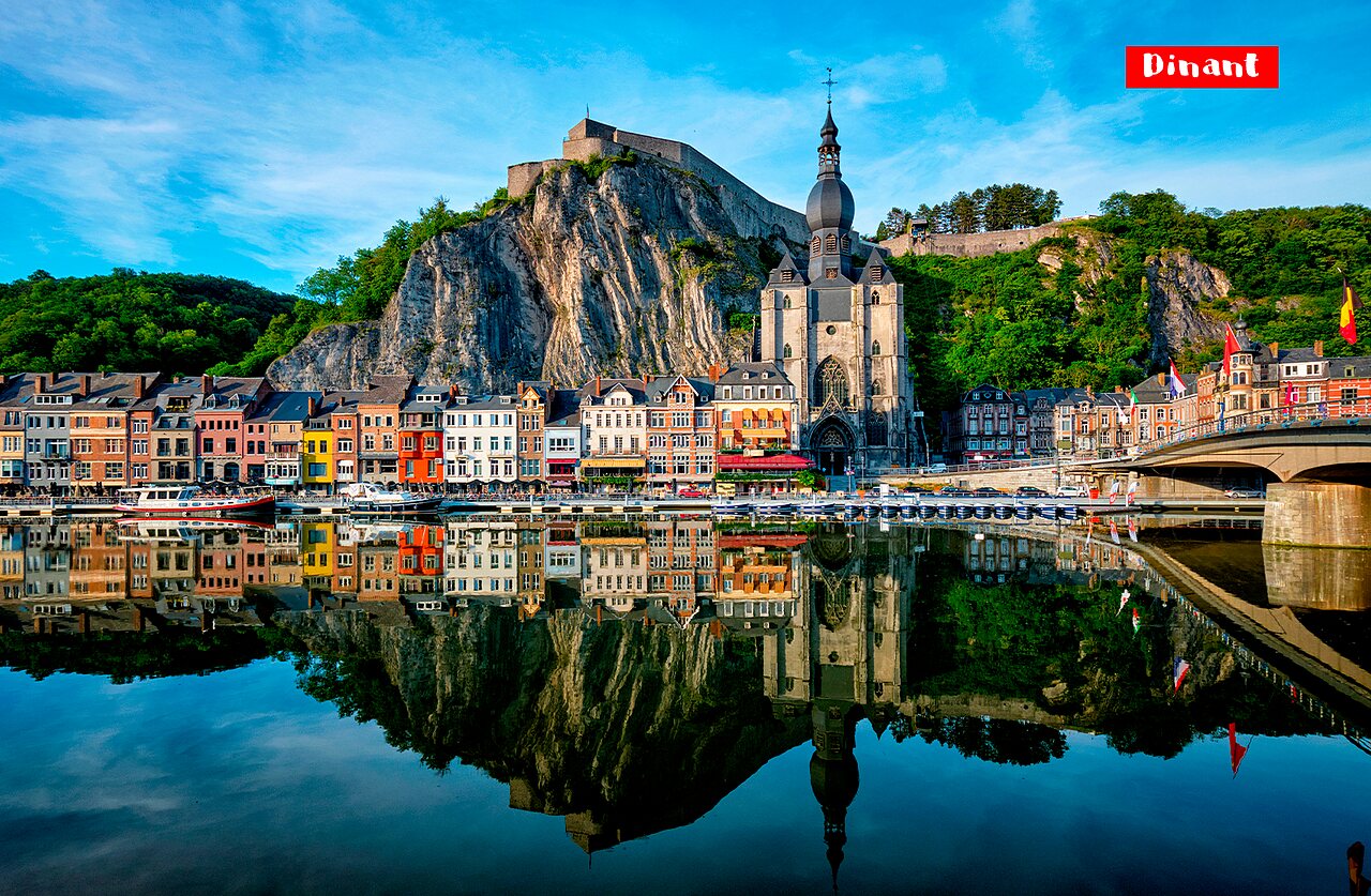 City of Dinant in Belgium, tourist destination to visit near the campsite.