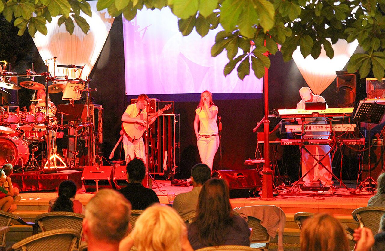 Concert live avec musiciens au camping VAGUES OCEANES Paille Basse � Souillac (46).