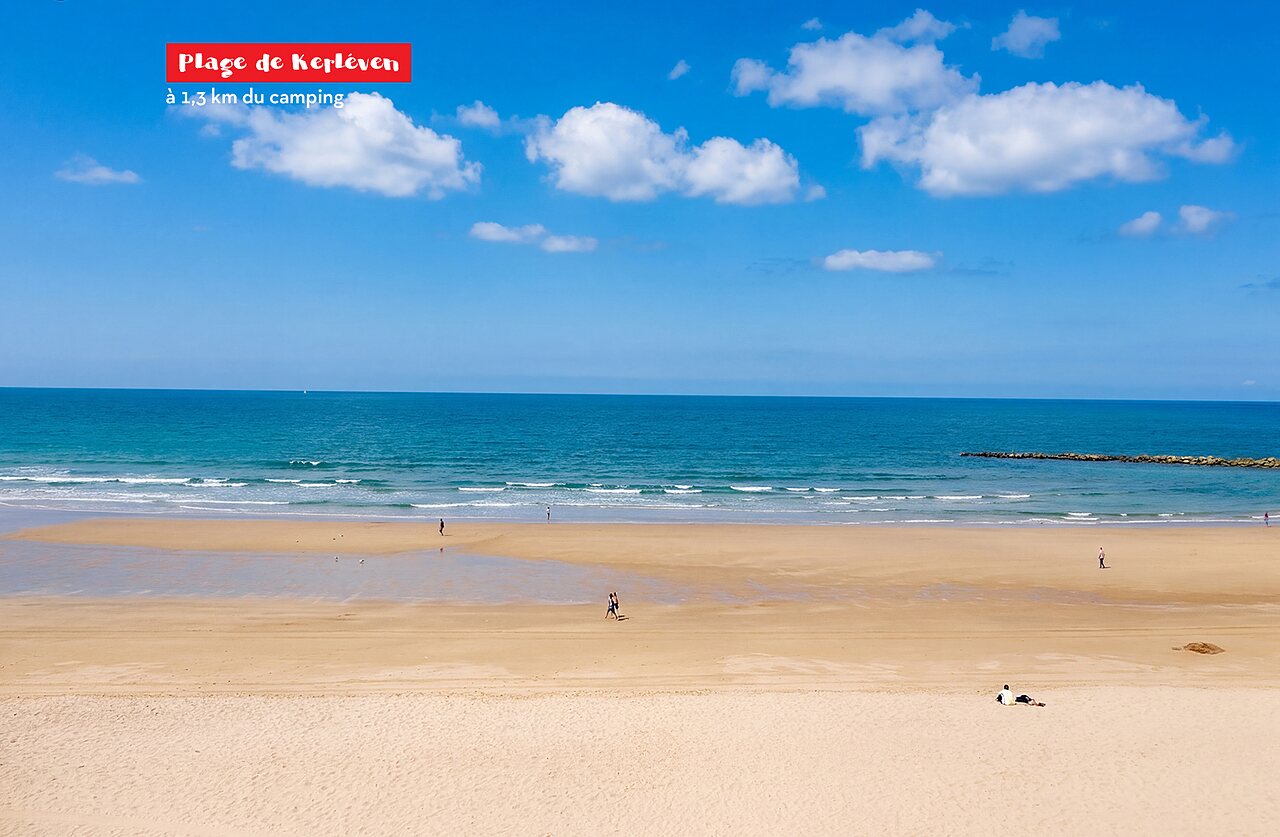 Plage de Kerl�ven, une belle plage de sable fin pr�s de La For�t-Fouesnant.