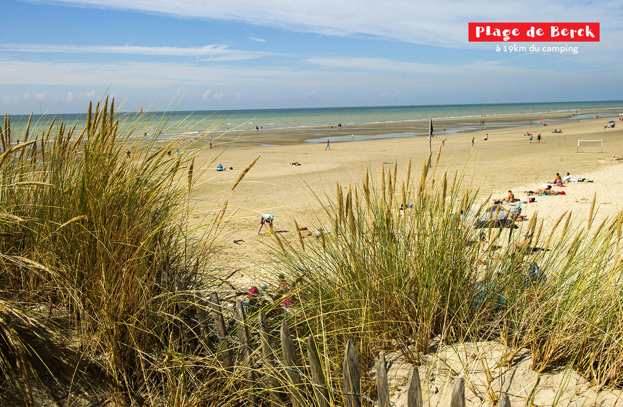 Plage de Berck, grande �tendue de sable fin � visiter pr�s du camping.
