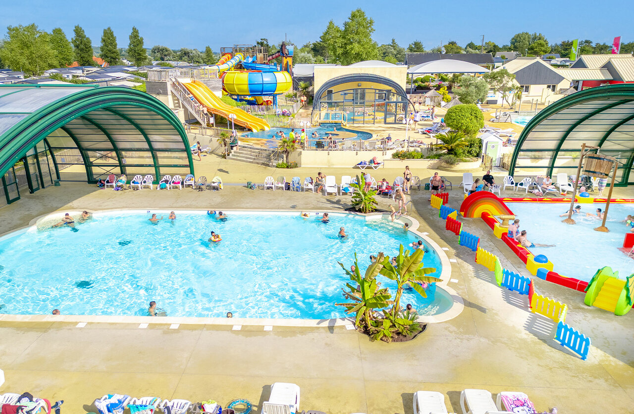 Piscines, toboggans et jeux aquatiques au CAPFUN Vikings Saint Jean de la Rivi�re (50).