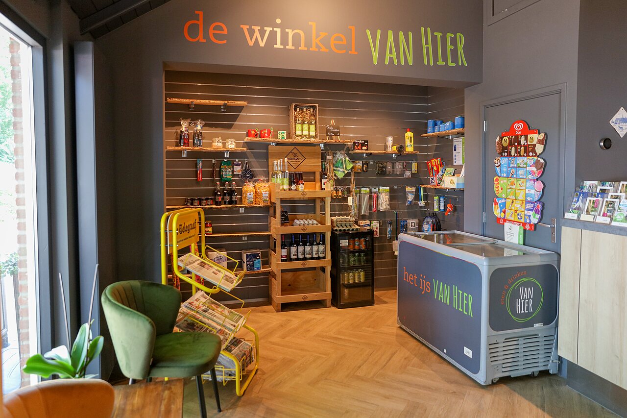 �picerie du camping avec produits locaux et glaces au camping CAPFUN Wieskamp � Winterswijk Henxel.