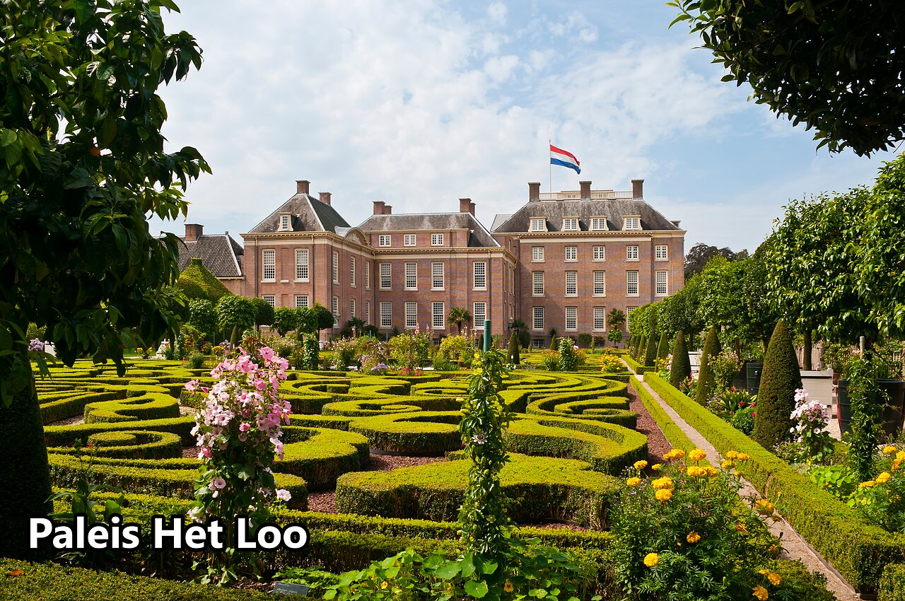 Palais Het Loo, magnifique ch�teau royal et jardins � Apeldoorn, Pays-Bas.